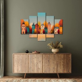 Obraz - Jesenná dedina (150x105 cm)