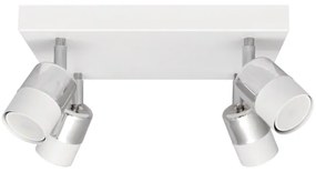 LED Bodové svietidlo TUBSSON 4xGU10/4,8W/230V biela/lesklý chróm