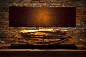 Ručne vyrobená stolová lampa RIVERINE 80 cm čierna