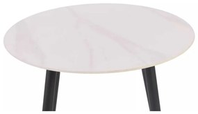Jedálenský stôl Rion - priemer 90 cm, mramor / čierna