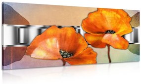 Obraz kvety v orientálnom štýle - 100x50