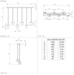 Eglo 390184 - Luster na lanku SERENARA 6xE27/40W/230V čierna/zlatá