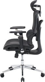 Kancelárska ergonomická stolička PORTE II — sieťovina, čierna