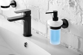 Sapho Sapho, X-ROUND BLACK dávkovač mydla, mliečne sklo, 230ml, čierna, XR101B