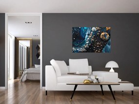 Obraz - Atramentové kvapky (90x60 cm)