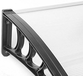 Plastová strieška v rôznych veľkostiach a farbách-Čierna-300x90 cm