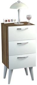 Nočný stolík BELLINI 80x40 cm hnedá/biela