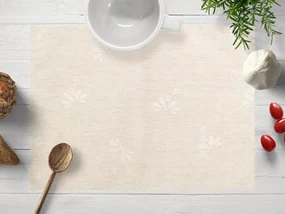 Biante Teflónové prestieranie na stôl TF-076 Kvetinový ornament na režnom 30x40 cm