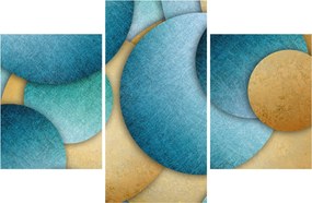 Obraz abstrakcie kruhy (90x60 cm)