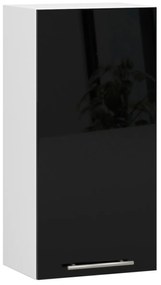 Závesná kuchynská skrinka Olivie W 40 cm bielo-čierna