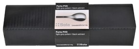 Limonádové lyžičky set 4 ks - Porto PVD tmavý titánový / čierny pieskovaný - 110294