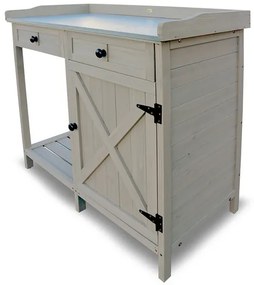 Habau Záhradný stôl na presádzanie rastlín, 98 x 48 x 95 cm, sivý  (100343143)