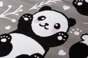 Detský koberec PINKY DE74A Panda sivý