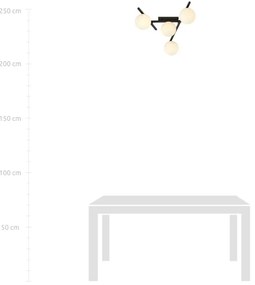 Stropné svietidlo SMART 4xE14/10W/230V čierna/biela