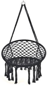 Závesné hojdacie kreslo LUNA - čierne