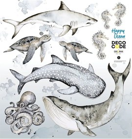 Samolepka do detskej izby šťastná ríša divov oceán S
