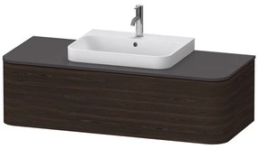 DURAVIT Happy D.2 Plus závesná skrinka pod umývadlo pod dosku (umývadlo v strede), 1 zásuvka, 1300 x 550 x 354 mm, orech kartáčovaný, HP4942M6969