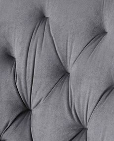 Jedálenská stolička Wallace - zamat - Tmavo sivá