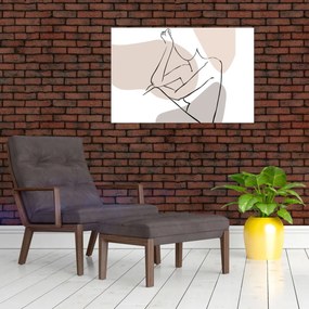 Obraz - Woman body line art N⁰1 (90x60 cm)