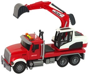 LEAN TOYS Nákladné auto s bagrom