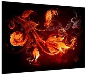 Obraz kvetov v ohni (70x50 cm)