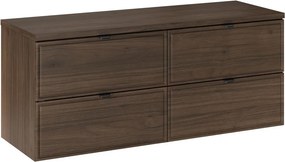 Závesná skrinka pod umývadlo Villa s doskou 120 cm orech II