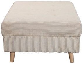 Krémový menčestrový taburet Ariella – Ropez