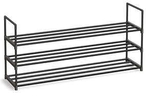 3-poschodový kovový stojan na topánky 116x30x55cm