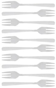 Súprava dezertných vidličiek VIENNA strieborná 734694