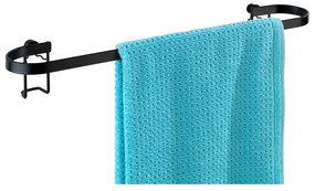 Čierny nástenný stojan na uteráky Wenko Classic Plus