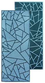Esschert Design Koberec Hallie, 68x125,5 cm, modrá
