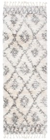 Kusový koberec shaggy Azteco krémovo sivý 2 atyp 80x300cm