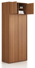 Nadstavba pre skrine FRAME, 2x dvere, 872 x 450 x 427 mm, zámok PUSH-lock, orech