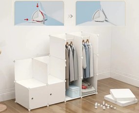 Hogler 3417 Variabilný policový systém 25 modulov, 183 x 183 x 47 cm, biely