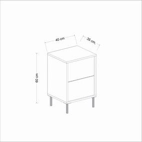 Nočný stolík Imaj Marble White