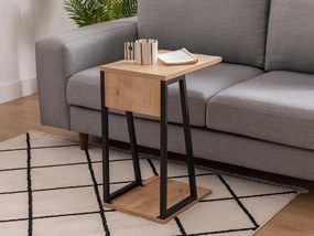 Príručný stolík Nidupe 3 (dub zafírový + čierna) . Akcia -22%. Vlastná spoľahlivá doprava až k Vám domov. 1094760