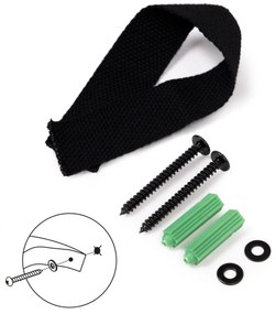 Moderný široký drevený regál so 4 policami LOFT čierny T36038