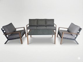CH Súprava hliníkového nábytku Astana - šedá