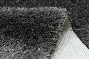 Kúpeľňový koberček SYNERGY glamour / lurex, sivý kruh