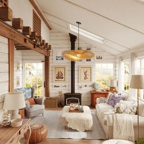 Immax 08270L - Luster na lanku HILO 1xE27/40W/230V pr. 80 cm bambus