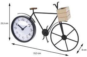 Stolné hodiny Bicycle, čierna