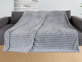 Deka Cashmere touch Big Dots 220x240 cm, strieborná