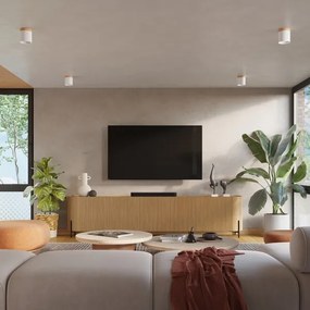 Sollux SL.1348 - Bodové svietidlo RIF 1xGU10/10W/230V pr. 12 cm biela