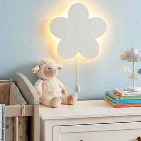Detské nástenné svetlo, LED nočné svetlo  KVIETOK: Biela 4802-115410 LED0594