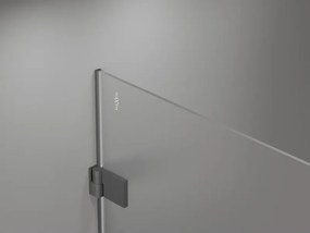 Mexen Lunar-B, výklopný sprchový kút ľavý 100 x 70 cm, 8mm číre sklo, grafitový profil, 832-100-070-95-00-L