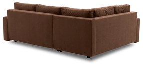 Rohová rozkladacia sedacia súprava GRANDE PLUS - color mikro Ľavá Hnedá