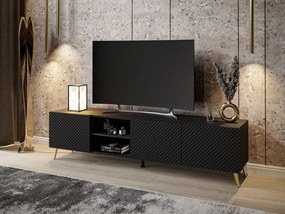 TV stolík AISHA čierna matná
