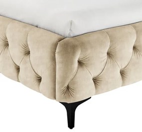 Posteľ 43256 180x200cm Modern Barock Zamat Champagner  - Komfort-nábytok