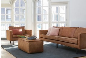 BePureHome Rodeo kožené kreslo - Čierna