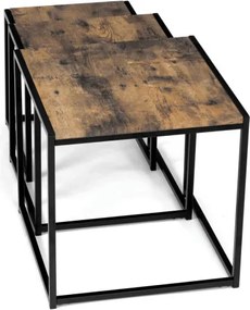 Sada 3 konferenčných stolíkov old wood AF-3003 OLW